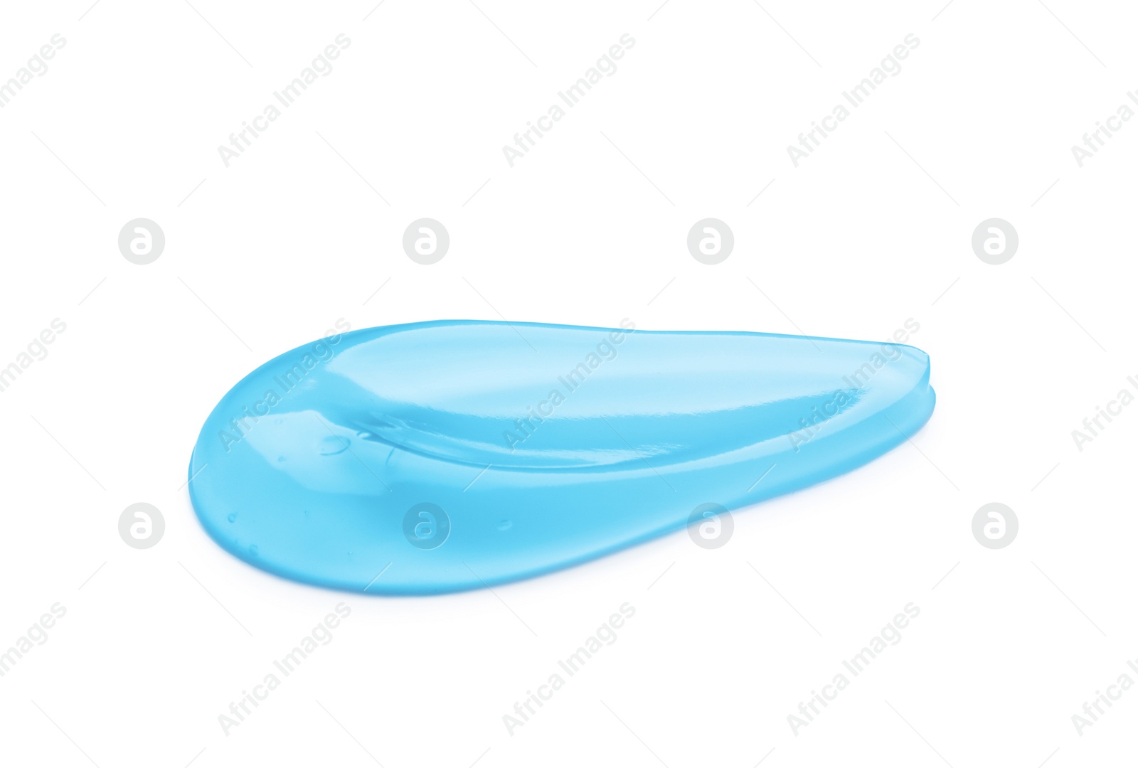 Photo of Sample of transparent cosmetic gel on white background