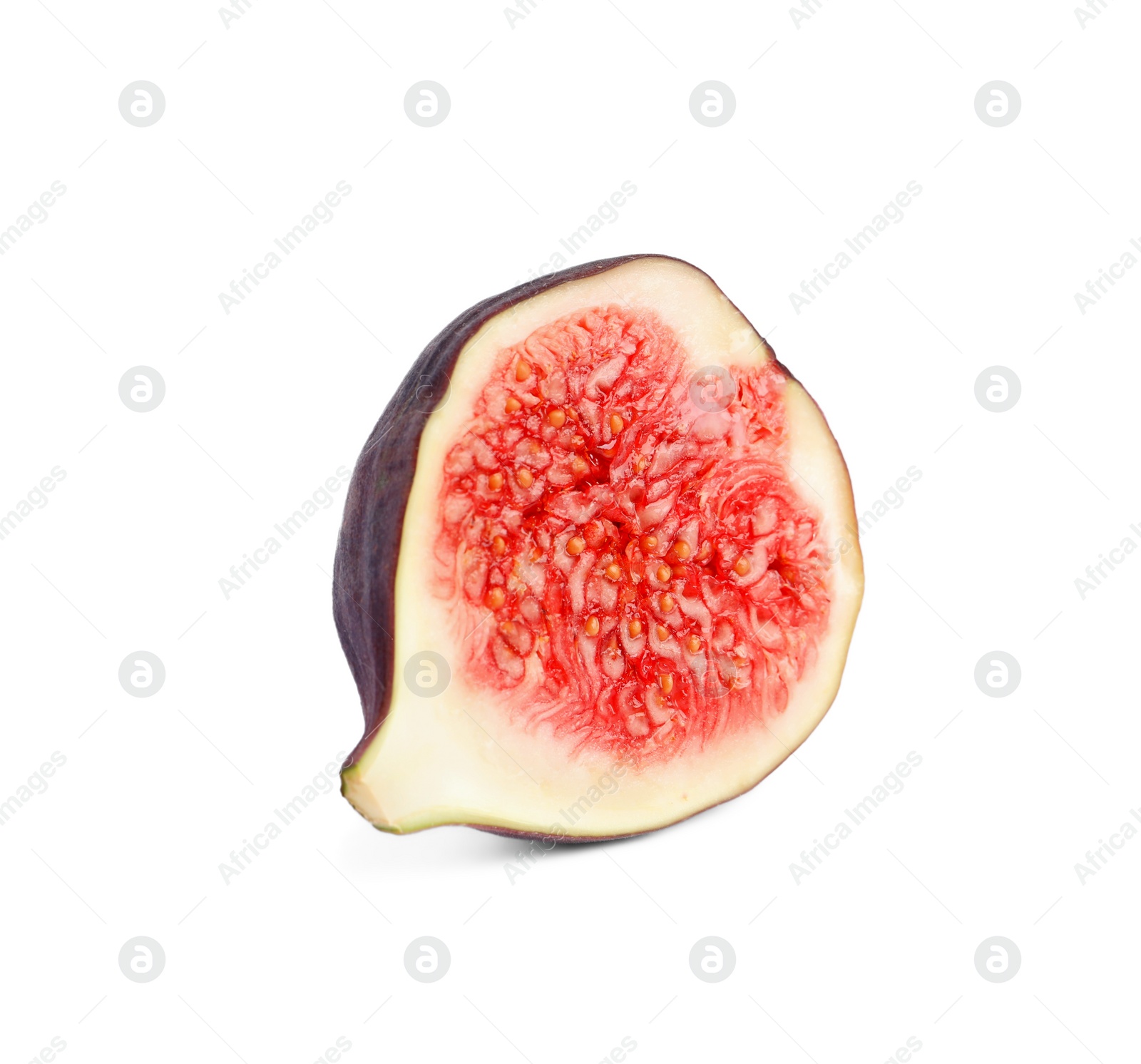 Photo of Half of fresh fig isolated on white