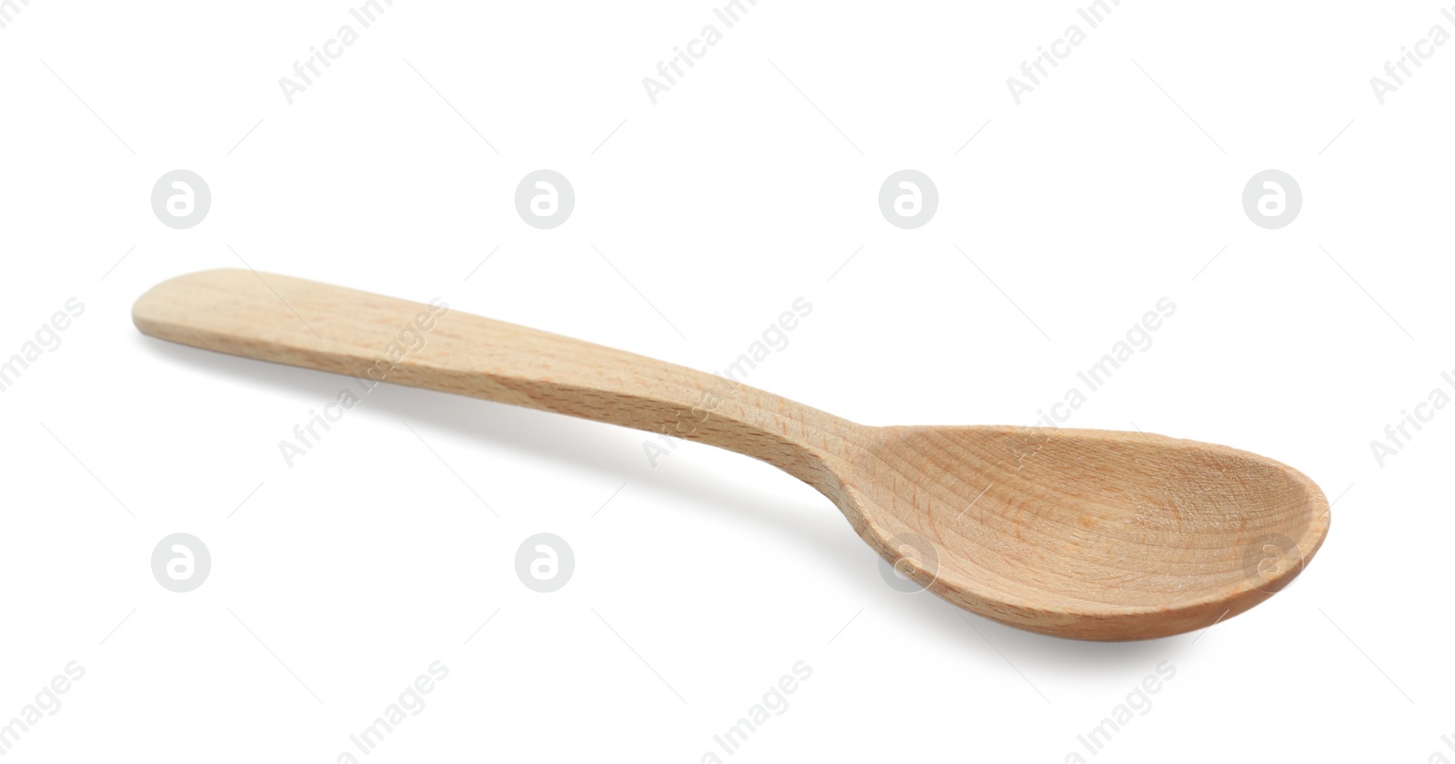 Photo of Wooden spoon isolated on white. Cooking utensil