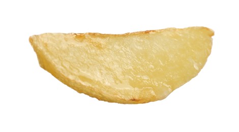 Tasty baked potato wedge isolated on white