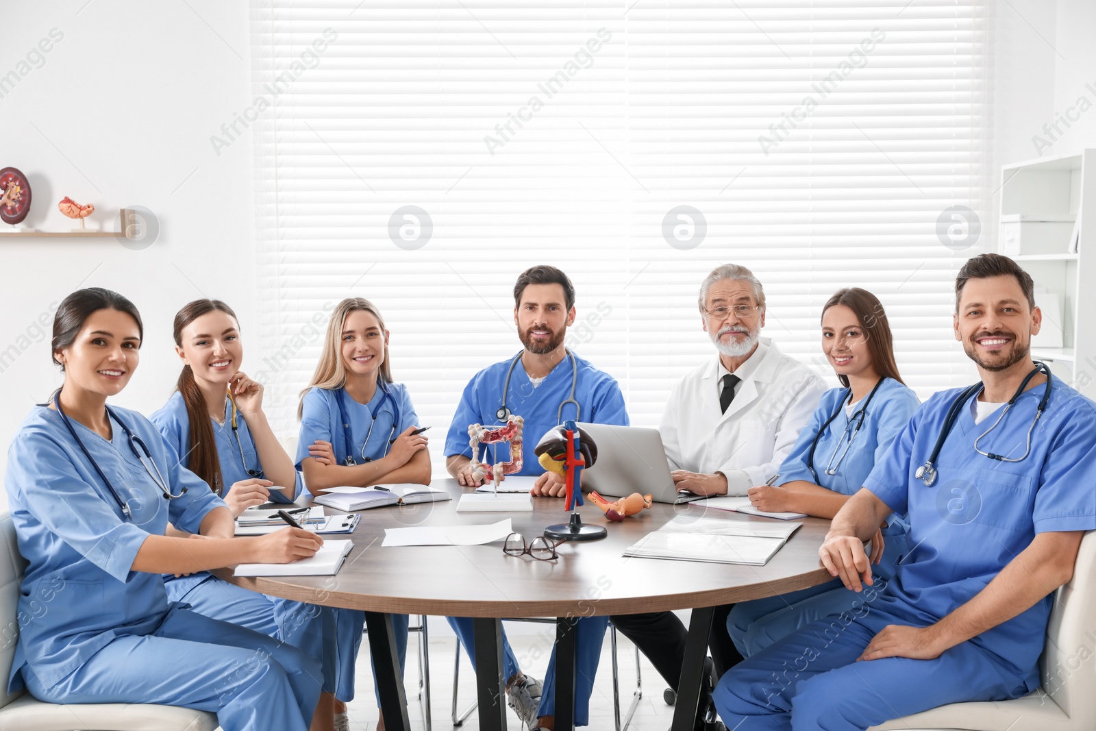 Photo of Doctor and interns on lecture in university