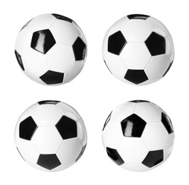 Image of Soccer ball isolated on white, different sides