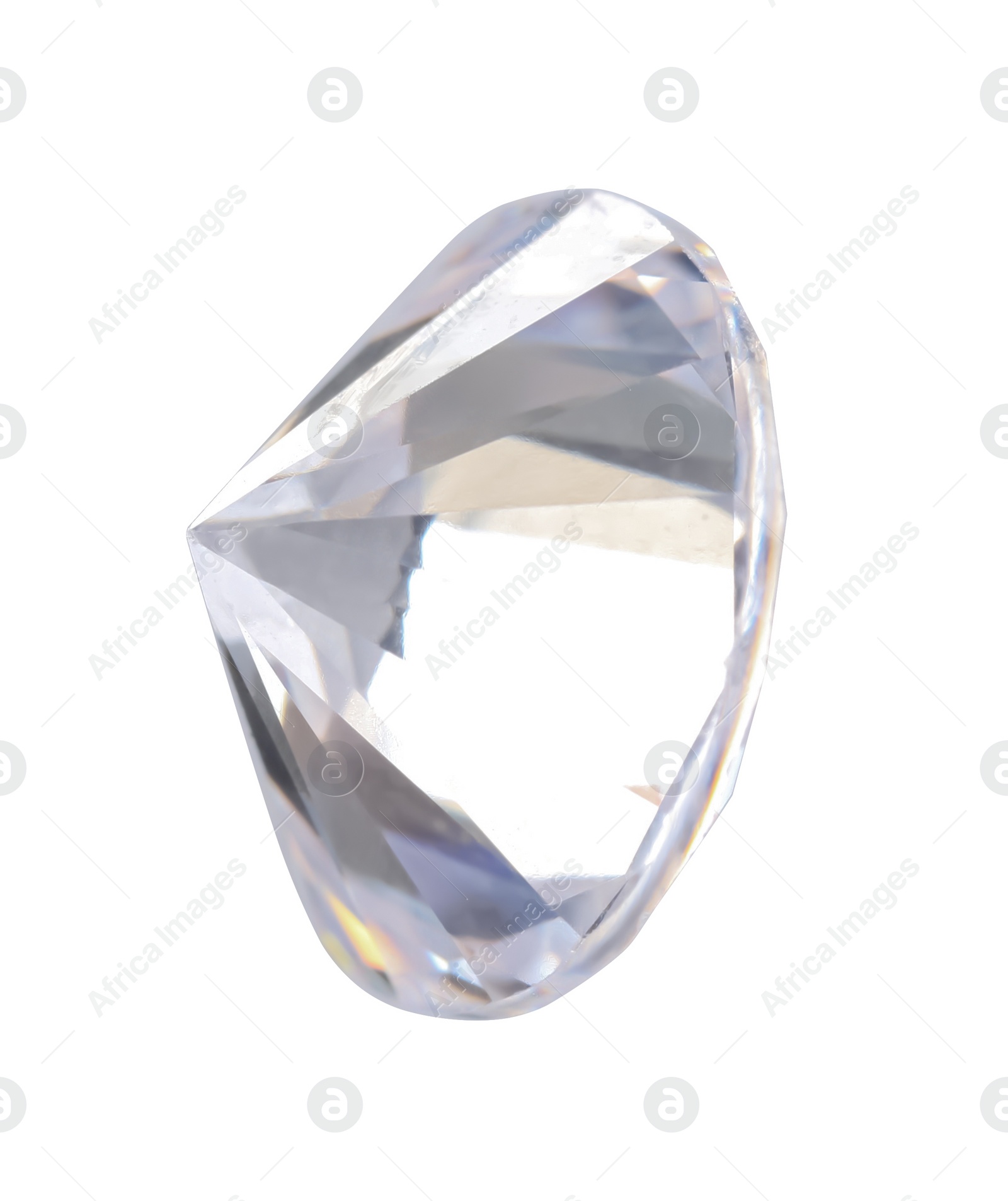 Photo of One beautiful shiny diamond isolated on white