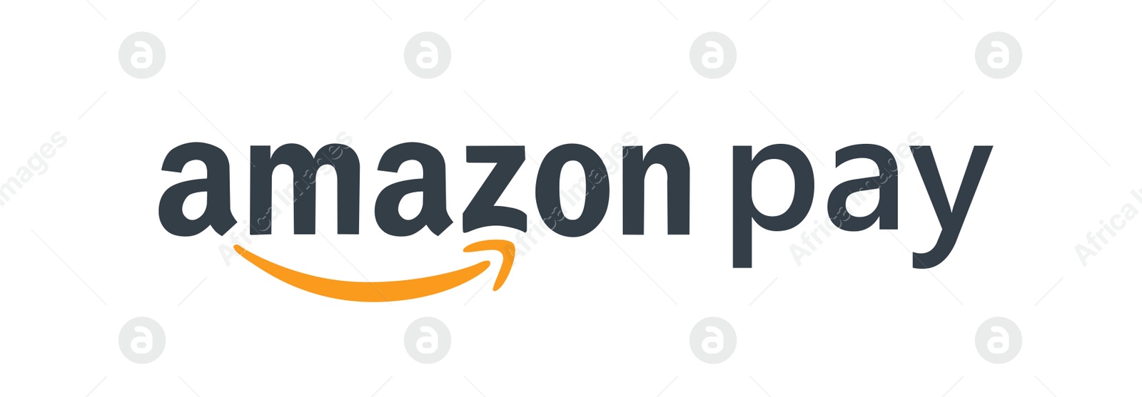 Illustration of MYKOLAIV, UKRAINE - JANUARY 18, 2021: Logotype of Amazon Pay payment system on white background, illustration