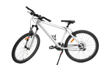 Modern sport mountain bike on white background