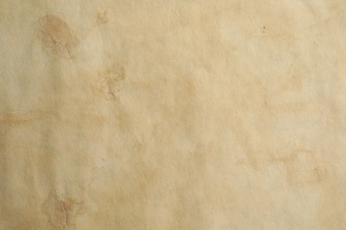 Texture of old paper as background, top view