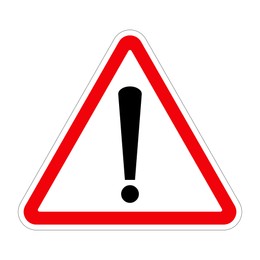 Illustration of Traffic sign DANGER on white background, illustration 