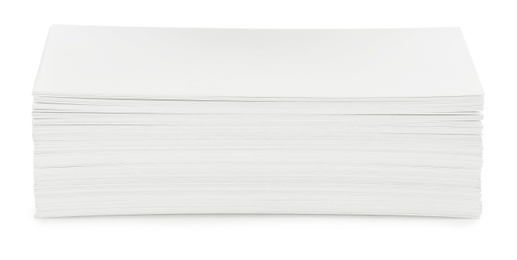 Stack of business cards on white background. Mockup for design