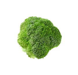 Photo of Fresh raw green broccoli isolated on white