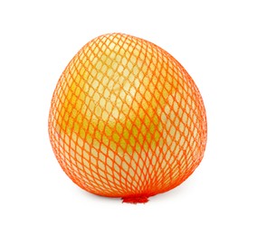 Photo of One tasty fresh pomelo isolated on white
