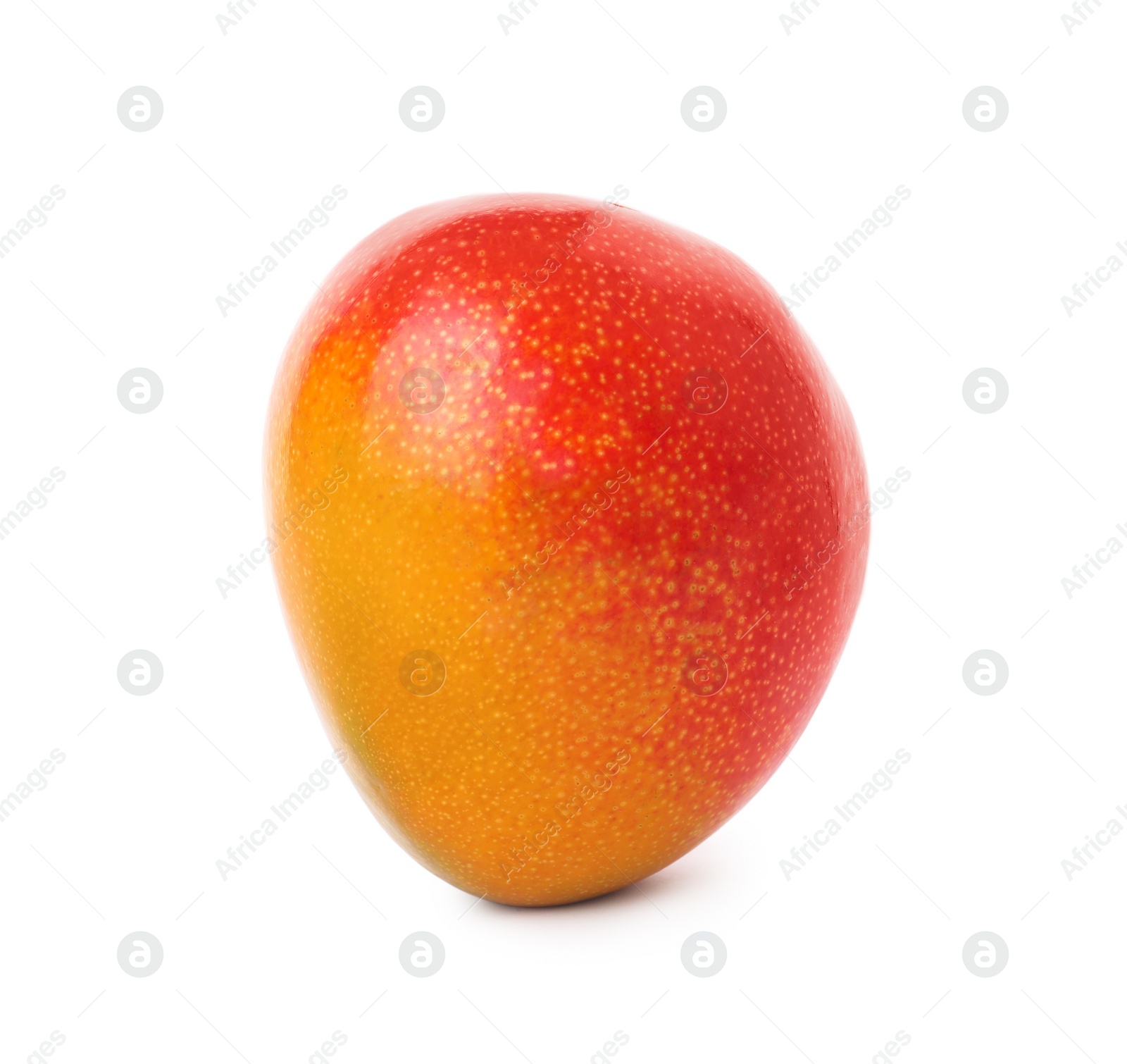 Photo of Fresh ripe mango isolated on white. Exotic fruits