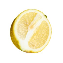 Half of fresh lemon isolated on white