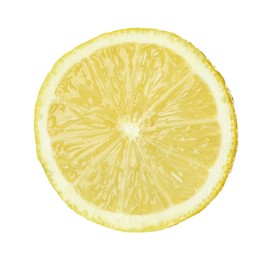 Piece of fresh lemon isolated on white