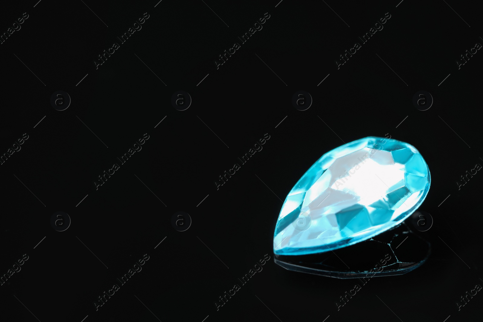 Image of Beautiful gemstone for jewelry on black background