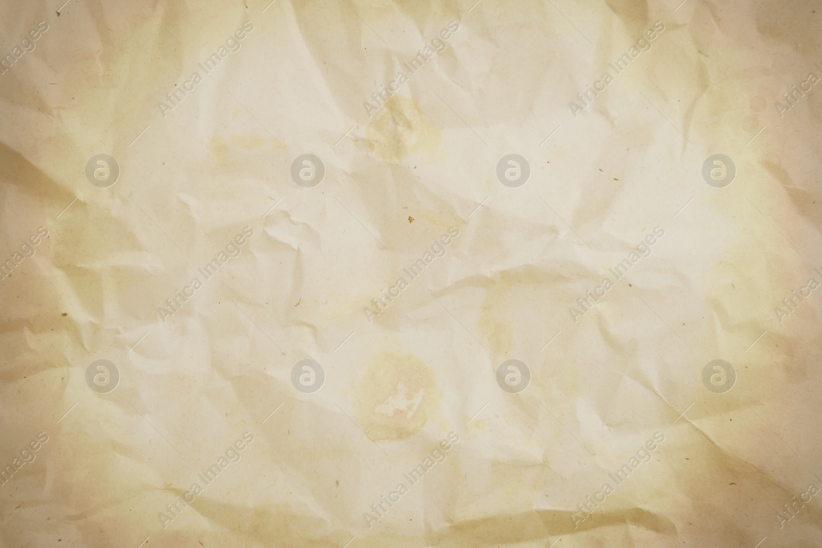 Image of Crumpled old paper as background. Texture of parchment