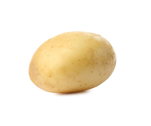 Photo of Fresh raw organic potato isolated on white