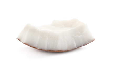 Photo of Piece of ripe coconut isolated on white