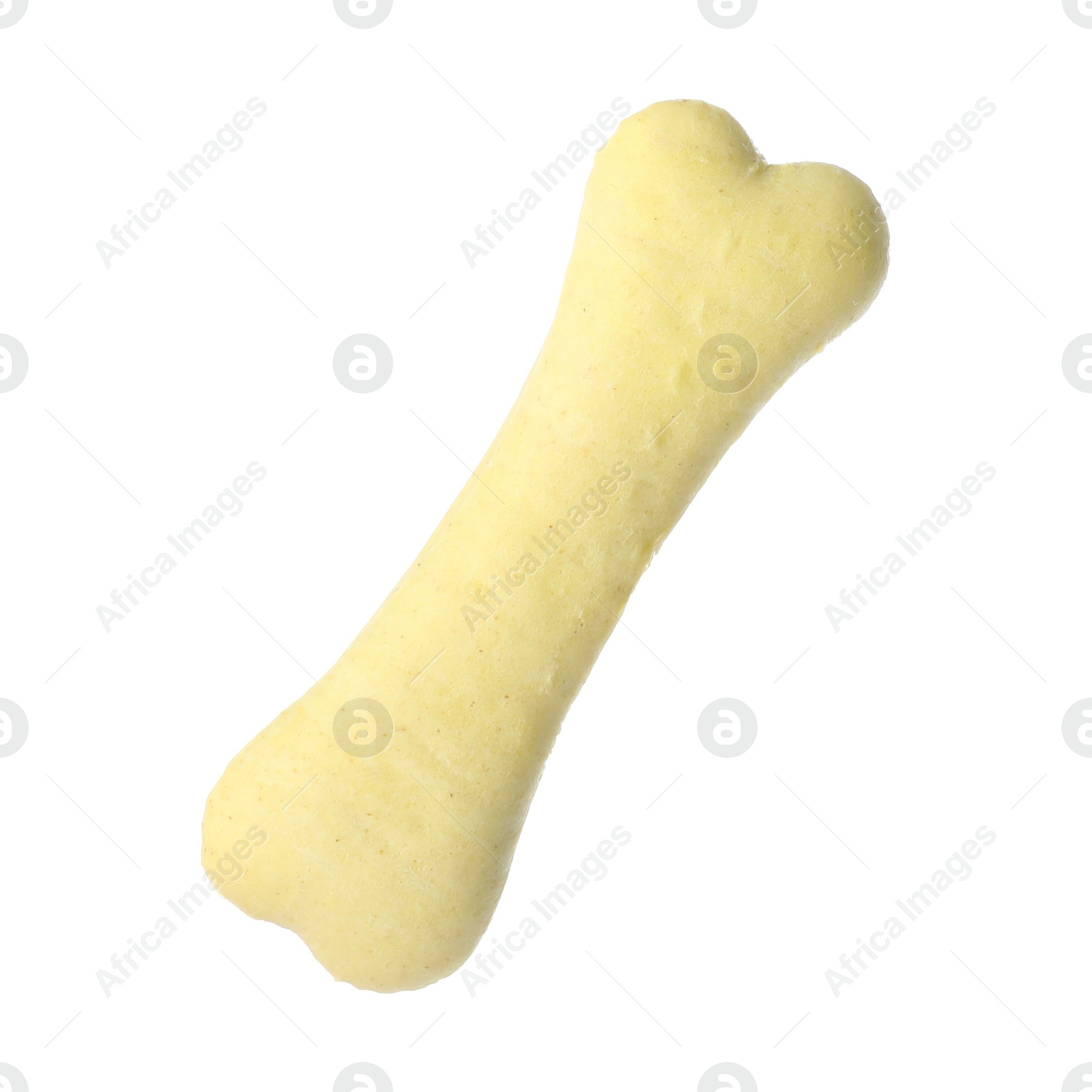 Photo of Bone shaped dog cookie isolated on white