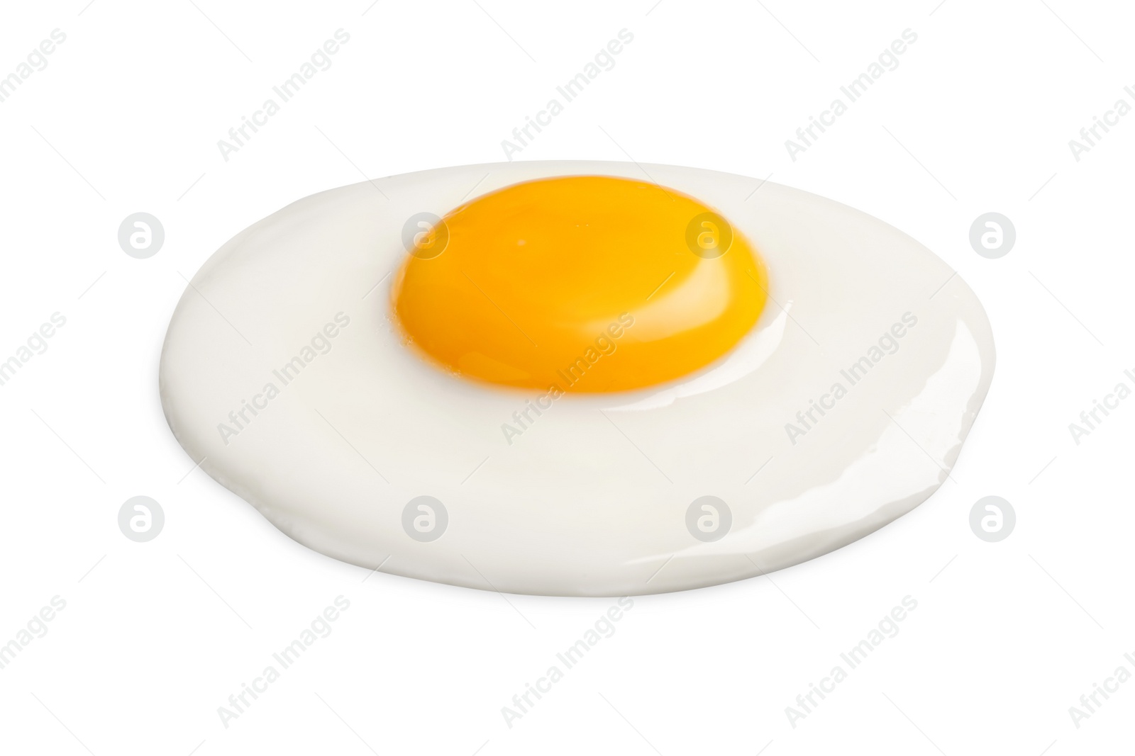 Photo of Tasty fried chicken egg isolated on white