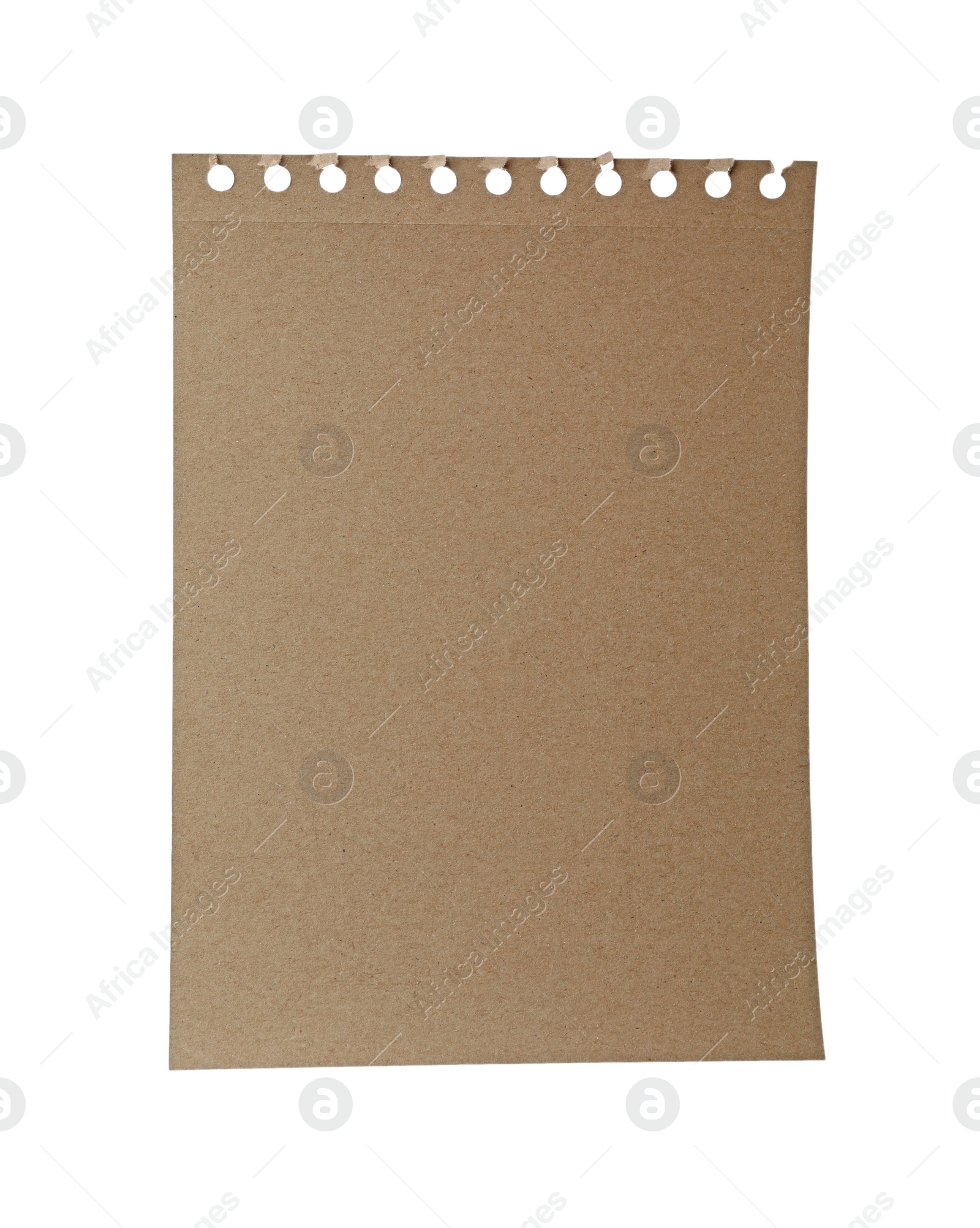 Photo of Blank notebook paper isolated on white. Space for design