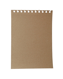 Photo of Blank notebook paper isolated on white. Space for design