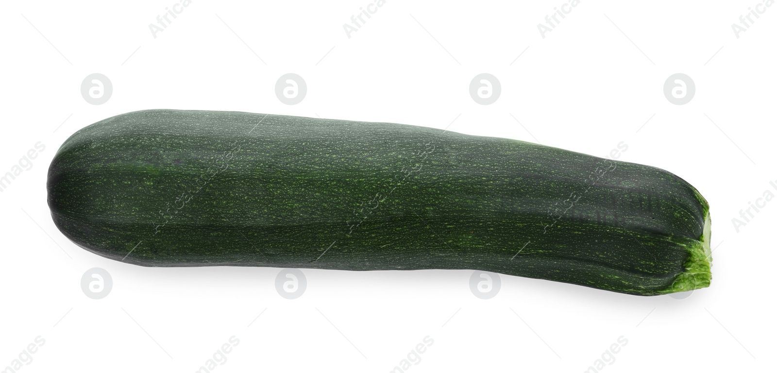 Photo of Fresh ripe green zucchini on white background