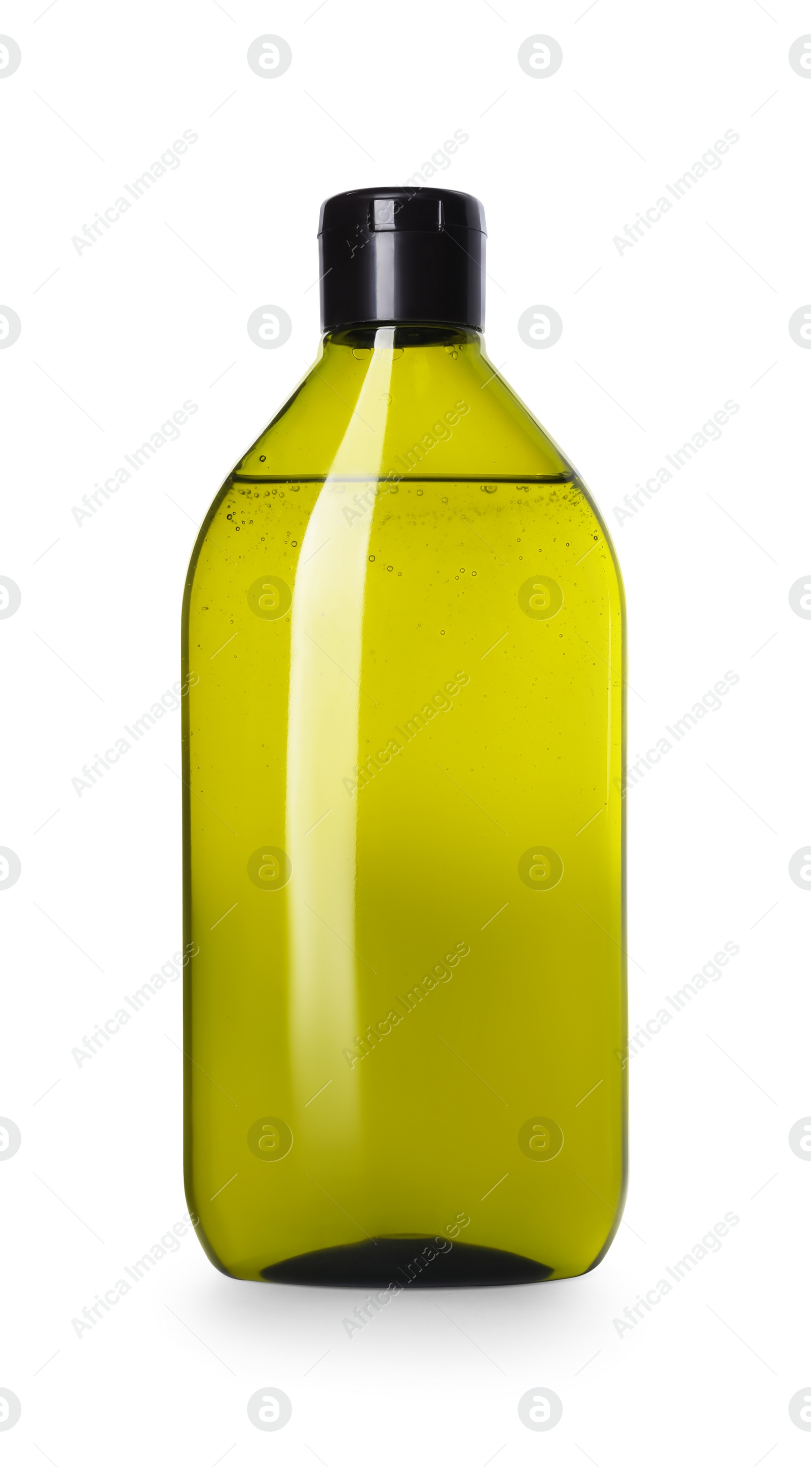 Photo of One bottle of shampoo isolated on white