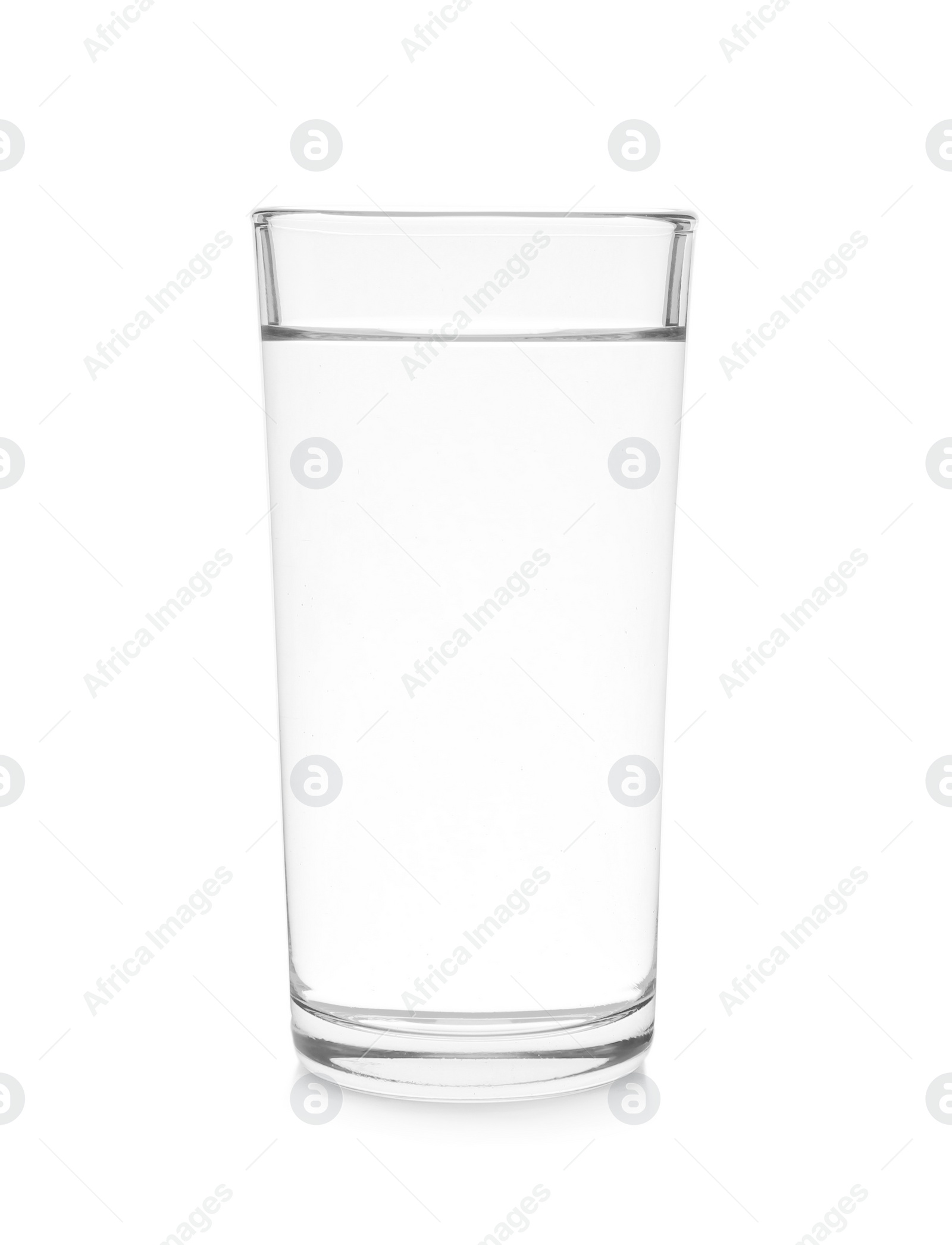 Photo of Glass of pure water isolated on white
