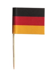 Small paper flag of Germany isolated on white