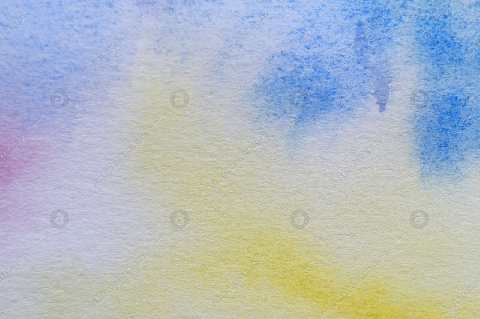 Photo of Abstract colorful watercolor painting as background, top view