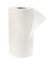 Photo of Roll of paper towels isolated on white