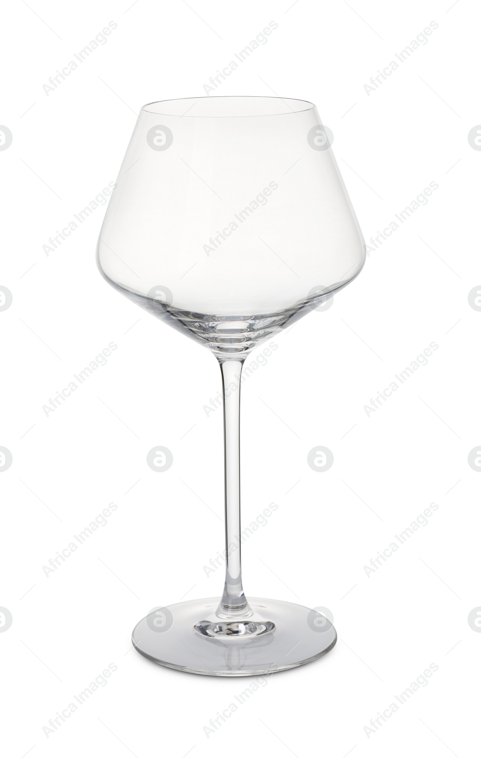 Photo of One stylish clean glass isolated on white