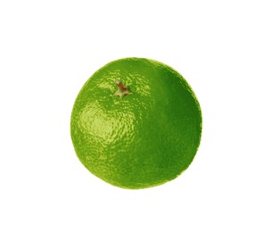 Image of Green tangerine isolated on white. Citrus fruit