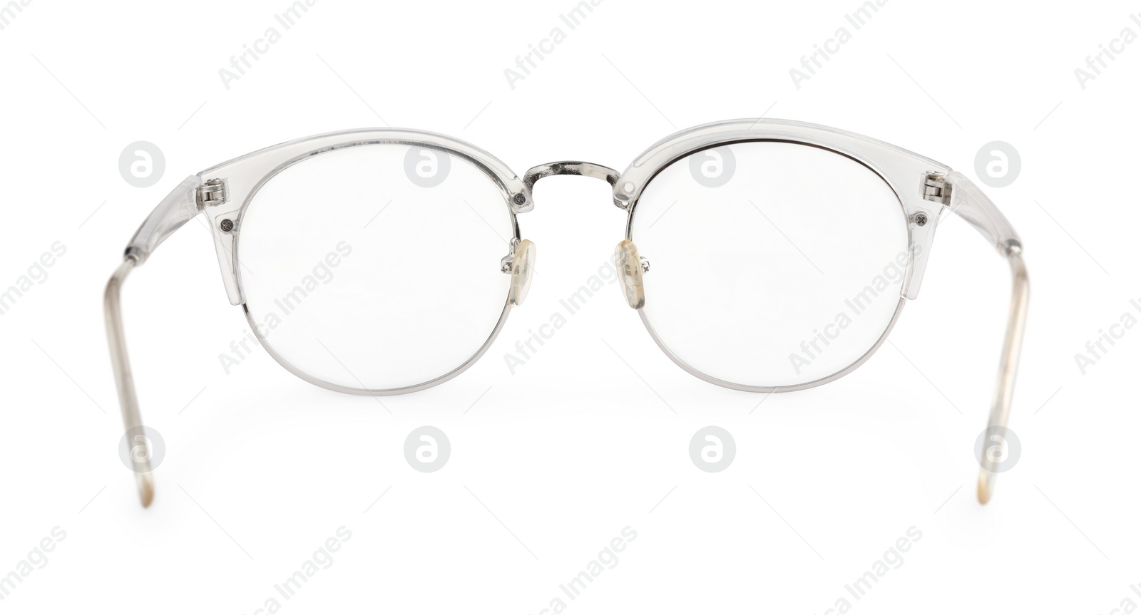 Photo of Stylish pair of glasses isolated on white