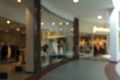 Photo of Blurred view of shopping mall interior. Bokeh effect