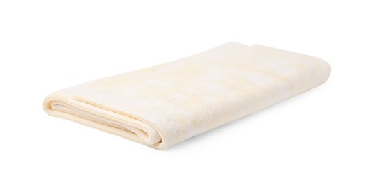 Photo of Raw puff pastry dough isolated on white