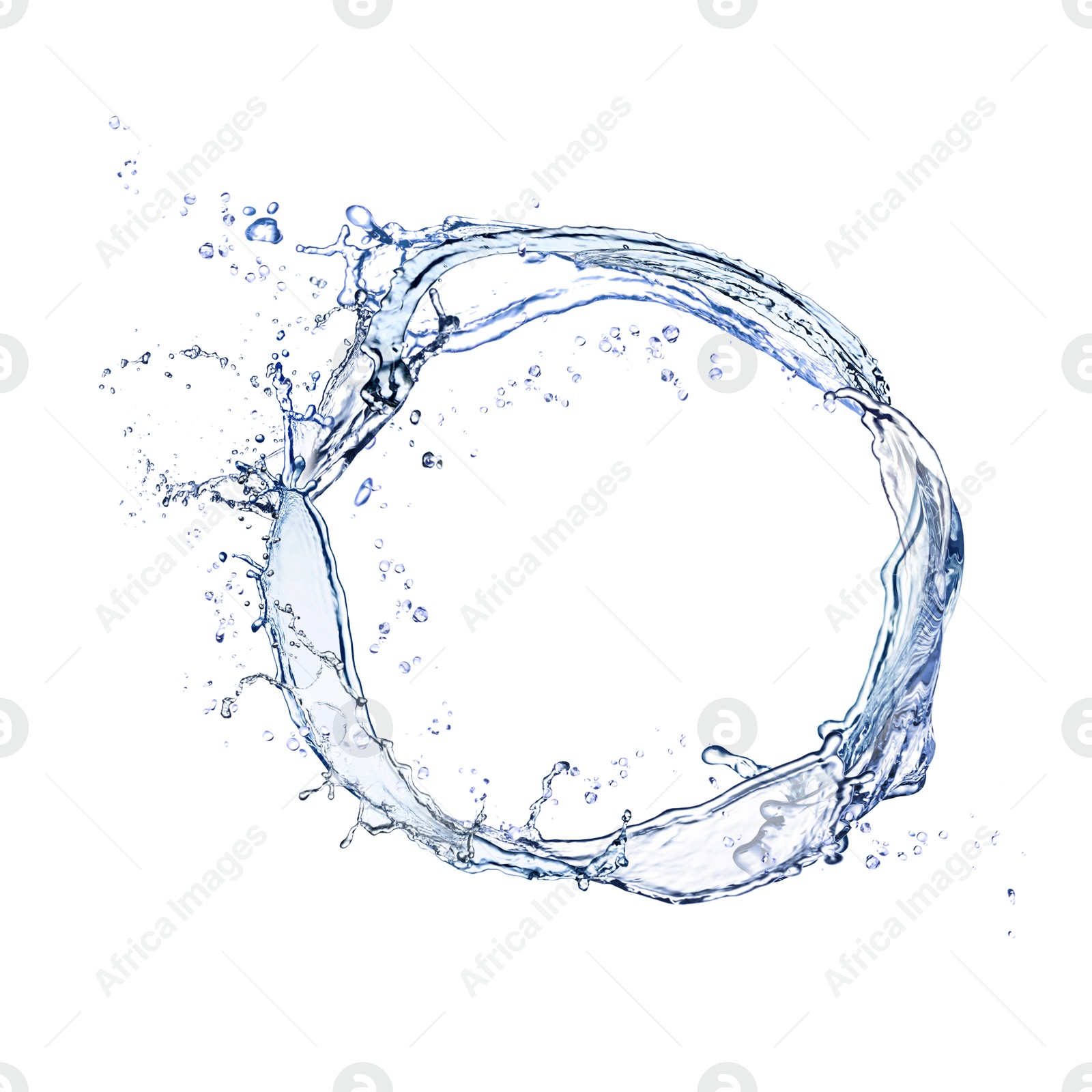 Image of Abstract splash of water isolated on white