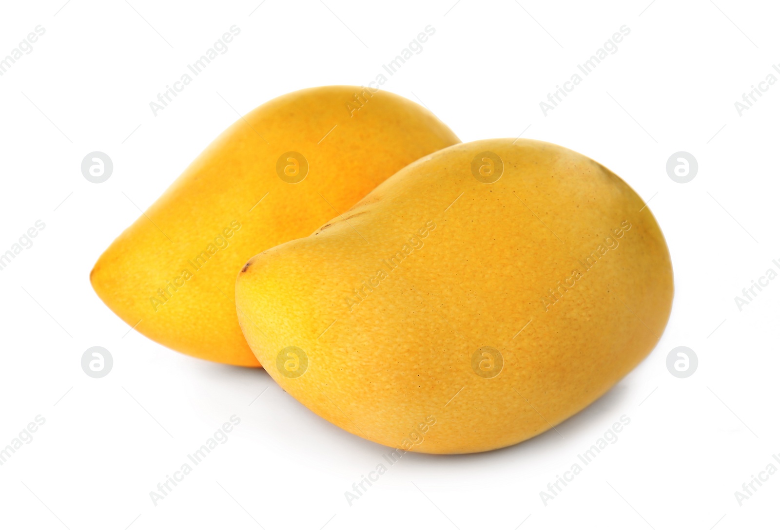 Photo of Fresh ripe mango fruits isolated on white