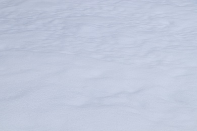 Beautiful shiny snow as background, closeup view