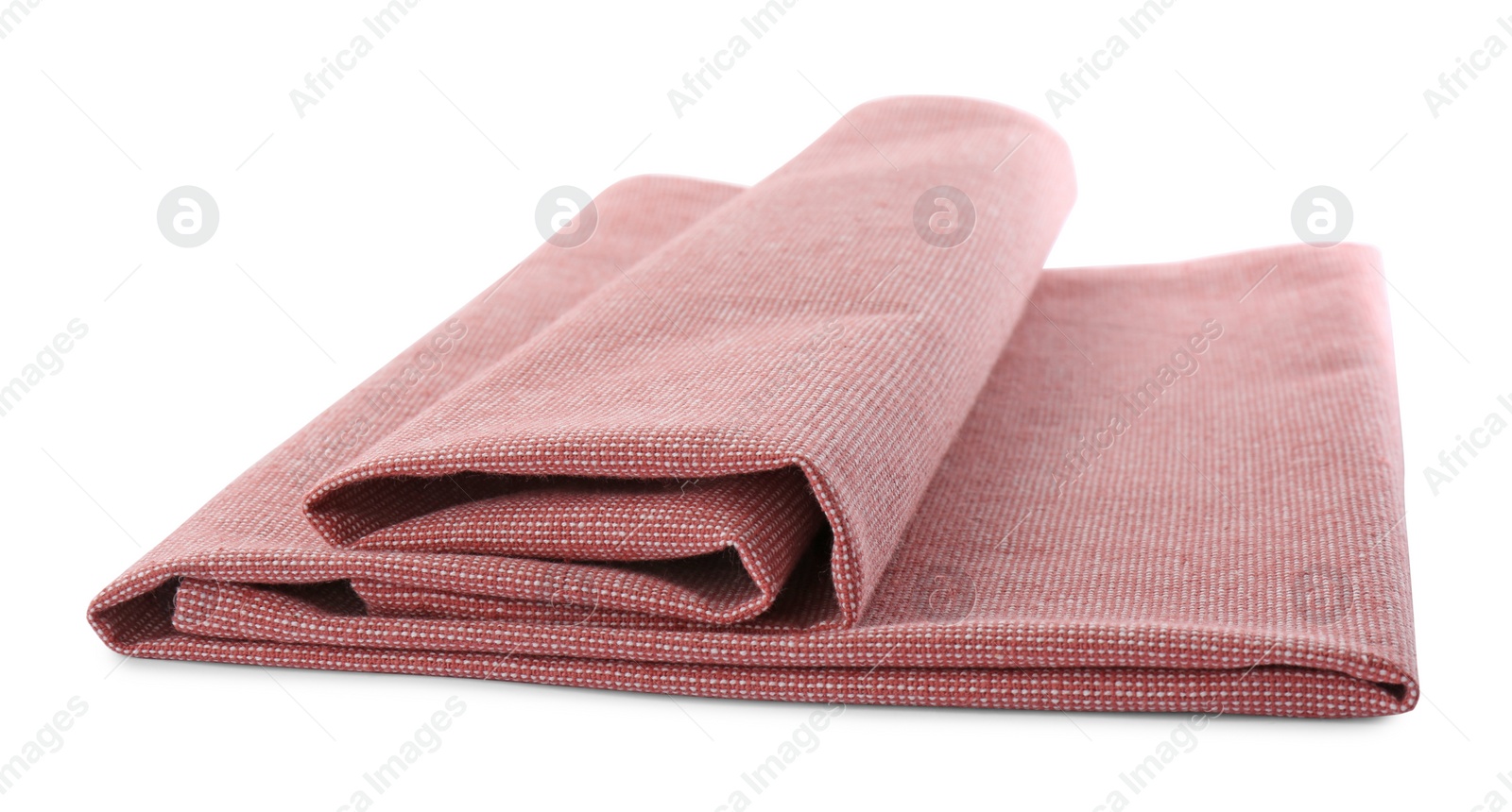 Photo of Stylish color fabric napkin isolated on white