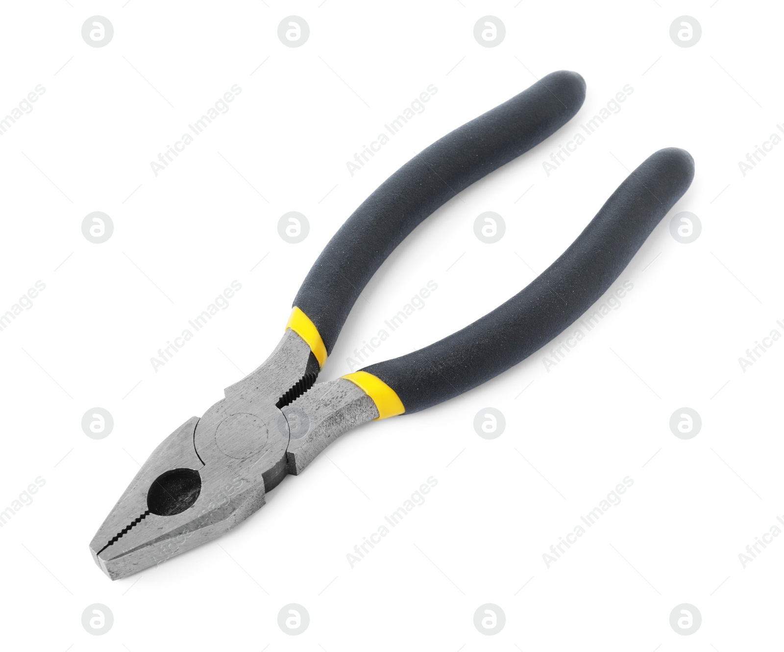 Photo of New combination pliers isolated on white. Construction tool