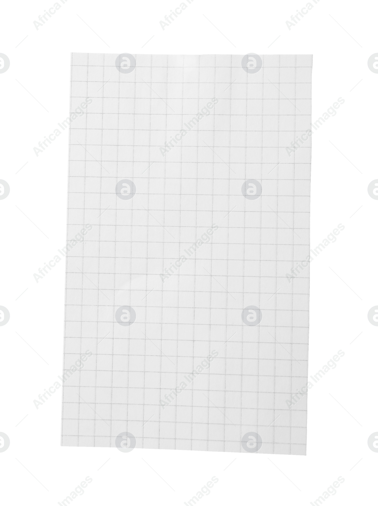 Photo of Blank notebook paper isolated on white. Space for design