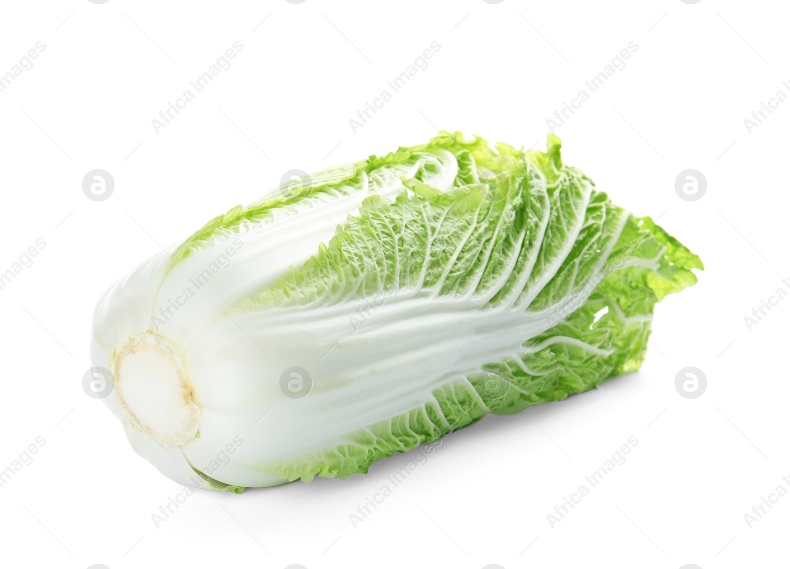 Photo of Fresh ripe cabbage on white background