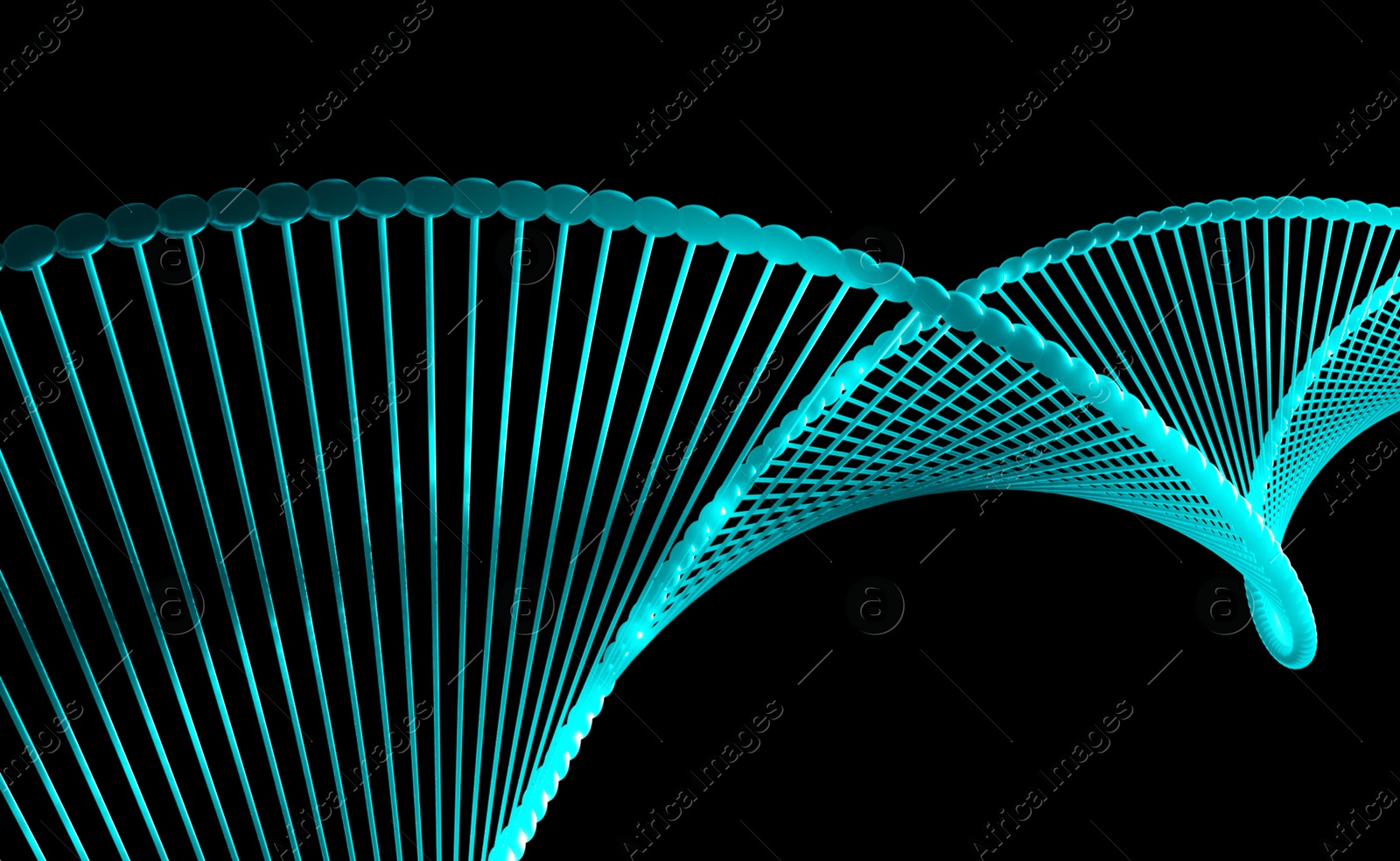 Illustration of Structure of DNA on dark background. Illustration