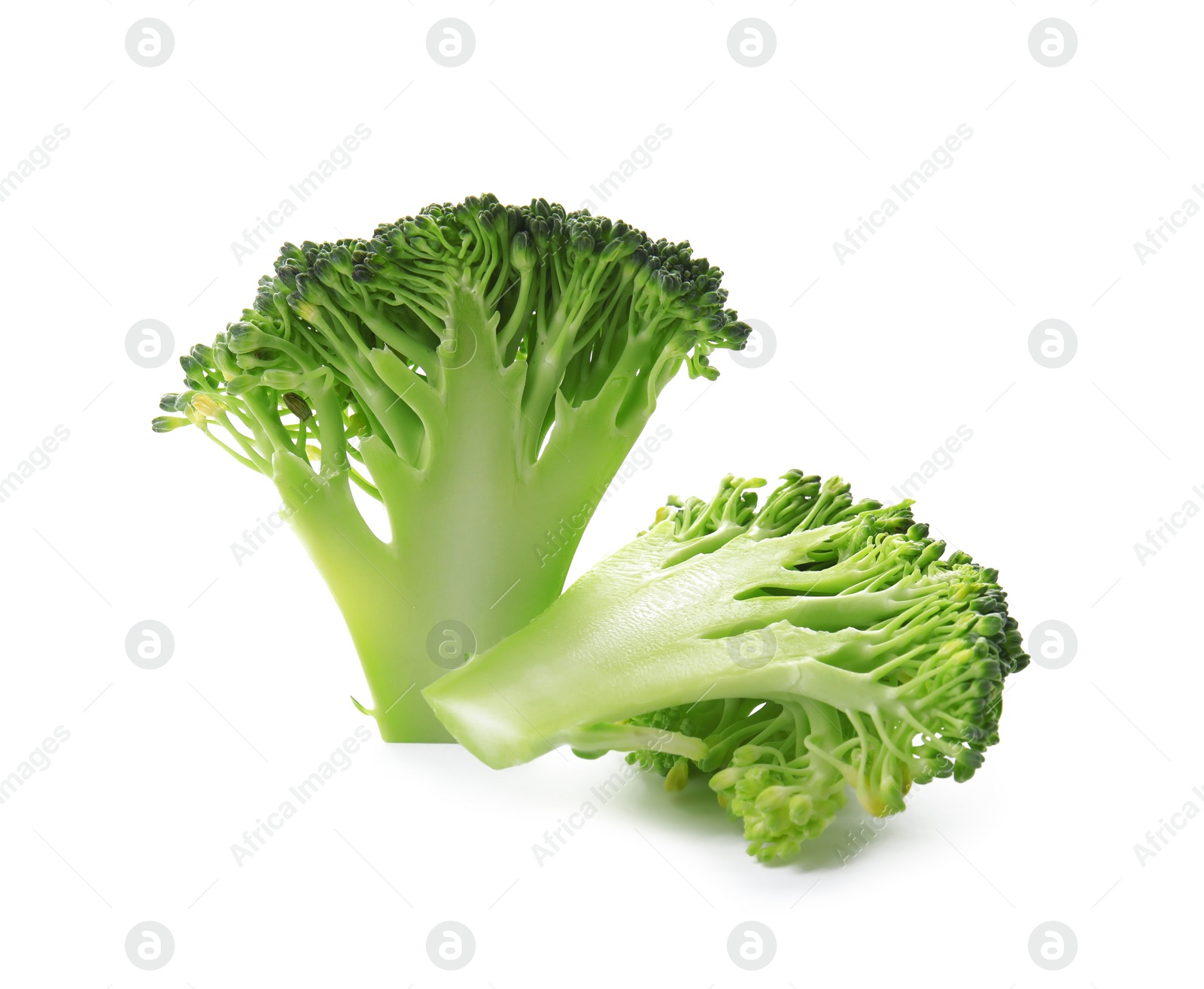 Photo of Fresh broccoli isolated on white. Edible green plant