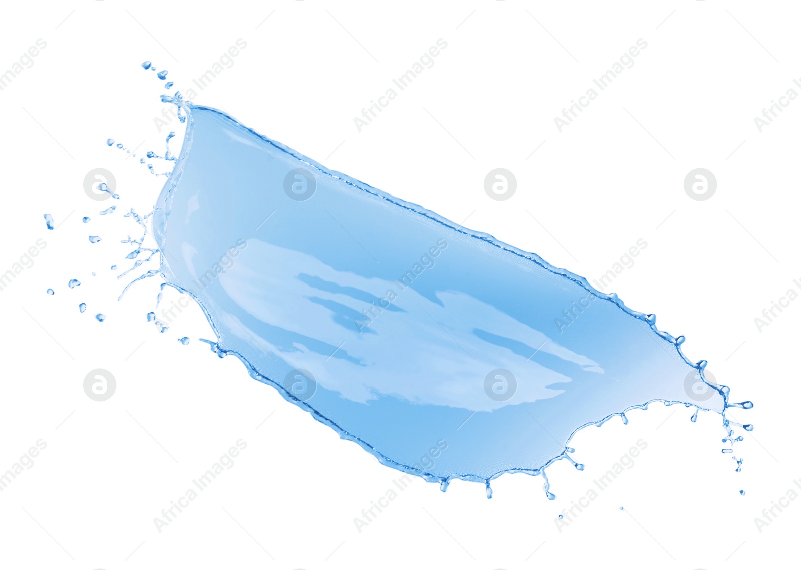 Photo of Splash of clear water isolated on white