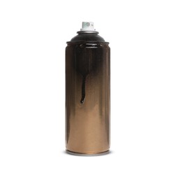 Used can of spray paint on white background