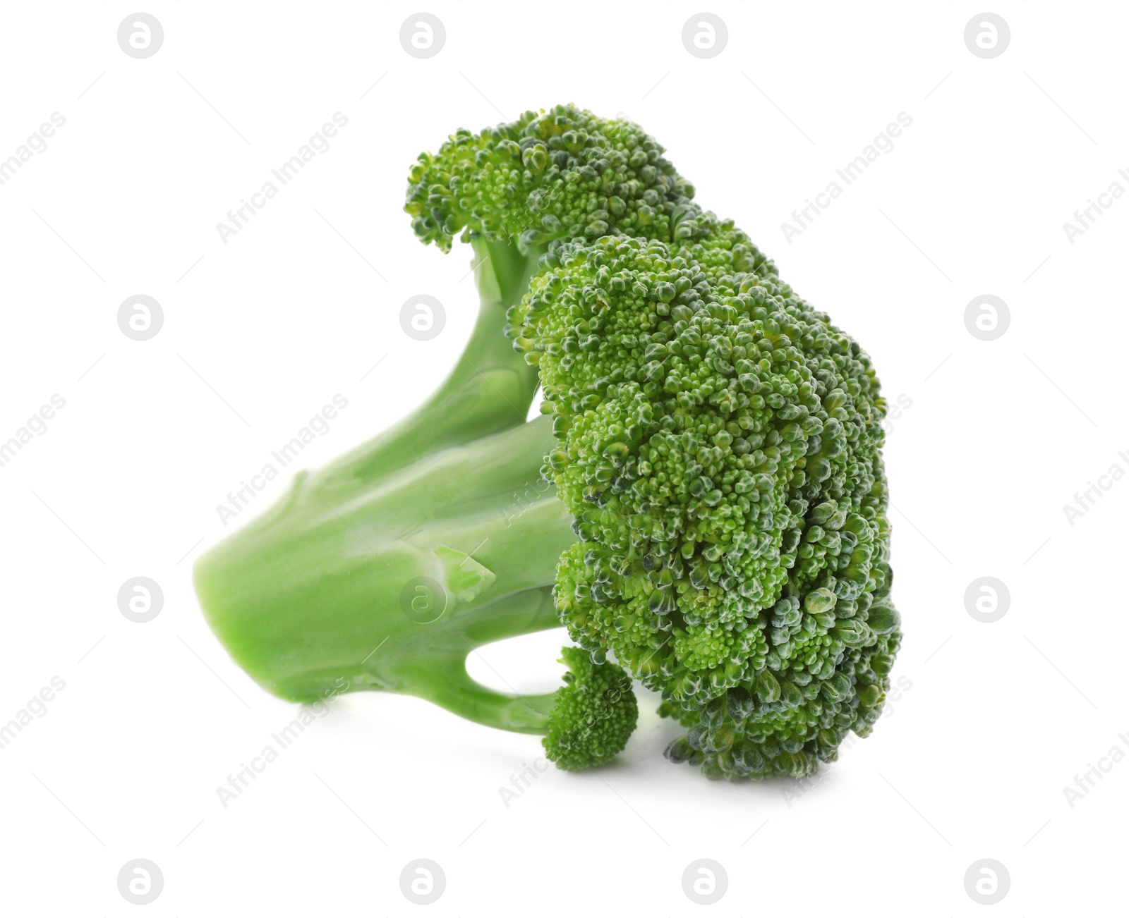 Photo of Fresh green broccoli on white background. Organic food