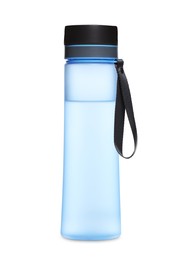 Photo of Stylish bottle of water isolated on white
