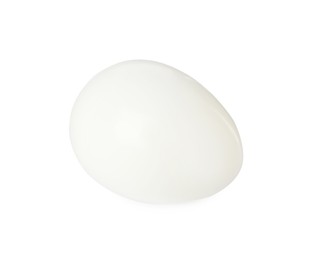 Photo of One peeled quail egg isolated on white